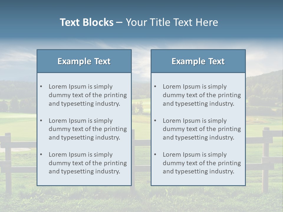 Golf Blue Saturated PowerPoint Template