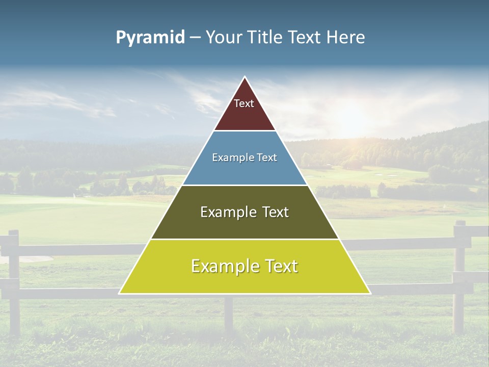 Golf Blue Saturated PowerPoint Template