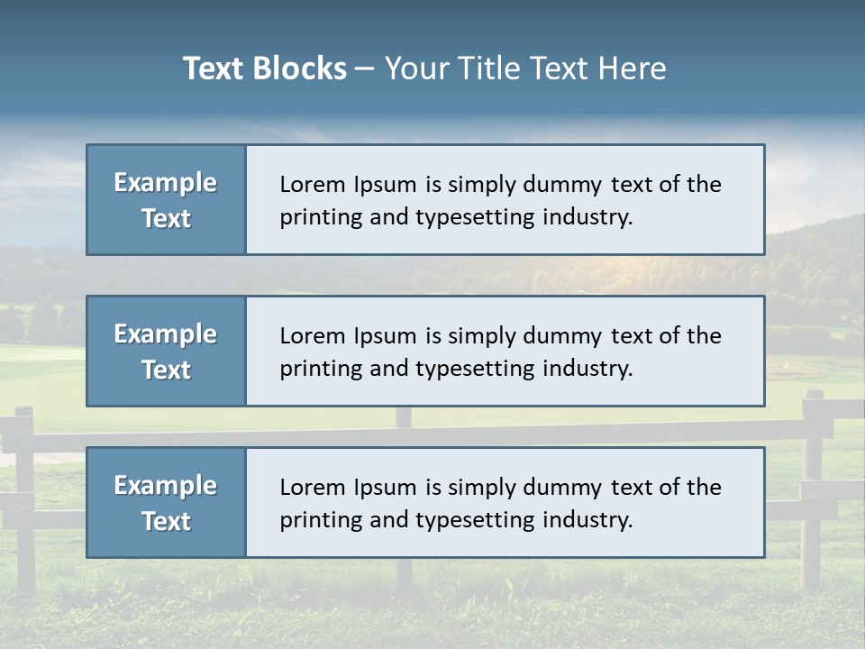Golf Blue Saturated PowerPoint Template
