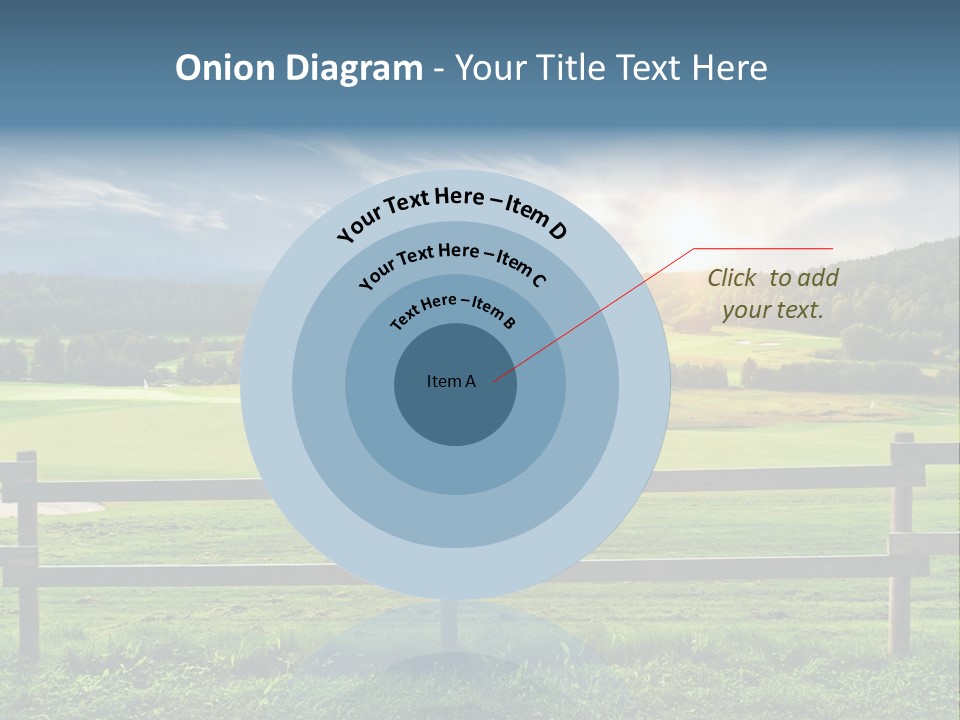 Golf Blue Saturated PowerPoint Template