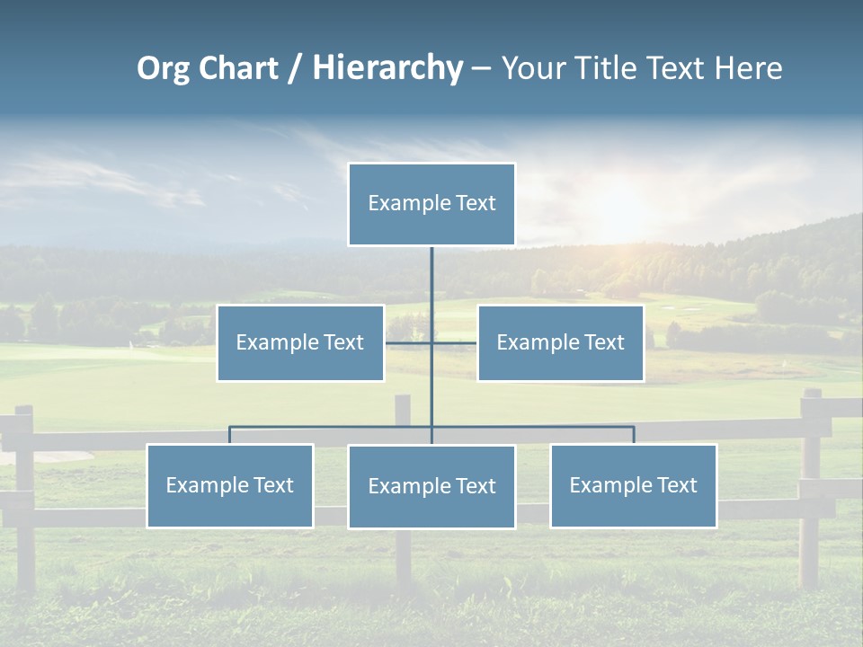 Golf Blue Saturated PowerPoint Template