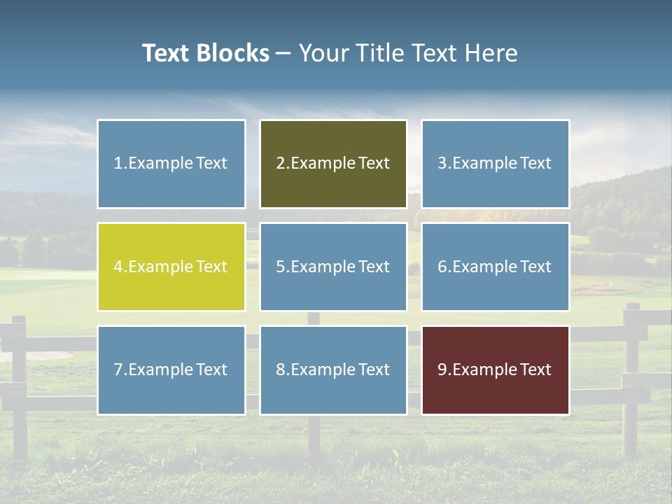 Golf Blue Saturated PowerPoint Template