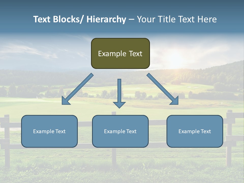 Golf Blue Saturated PowerPoint Template