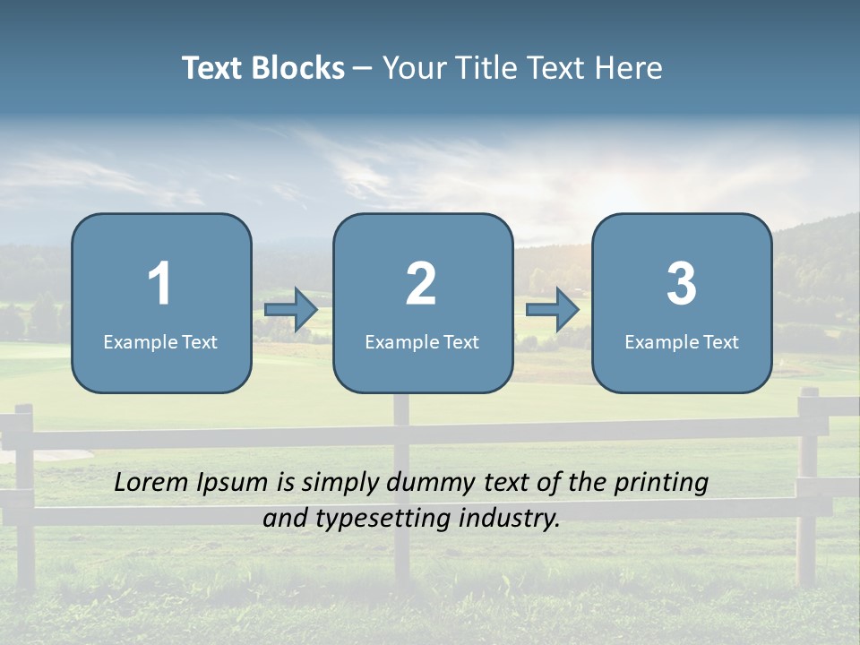 Golf Blue Saturated PowerPoint Template