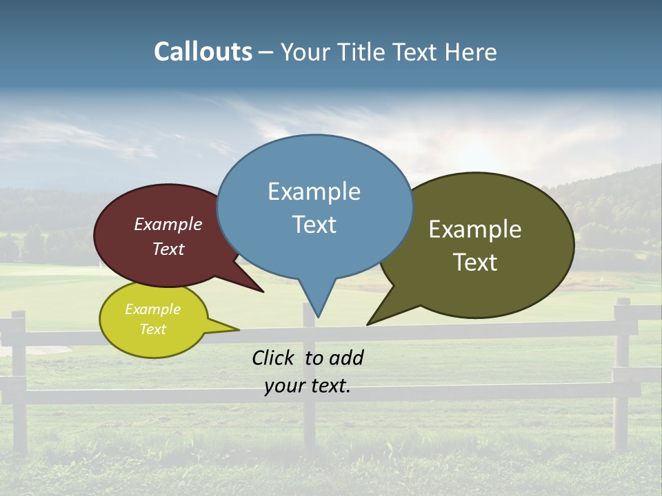 Golf Blue Saturated PowerPoint Template