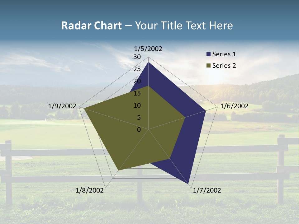 Golf Blue Saturated PowerPoint Template