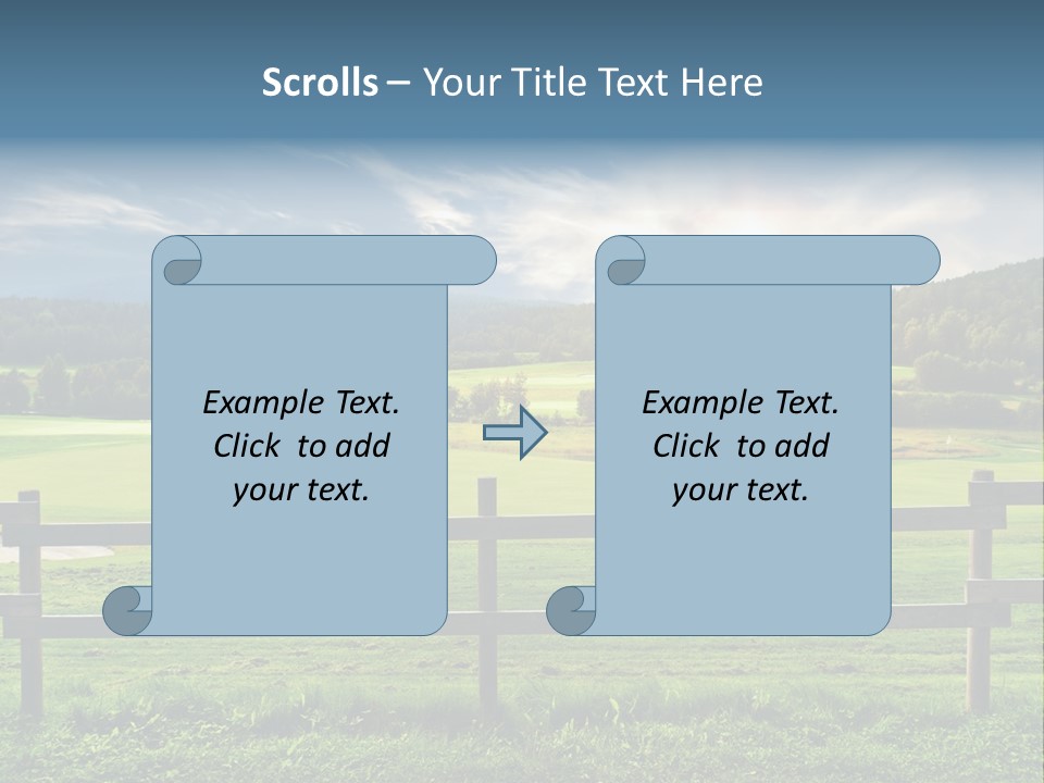 Golf Blue Saturated PowerPoint Template