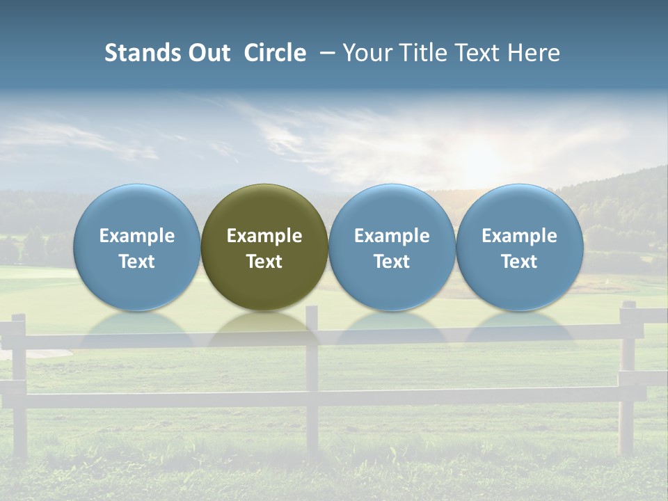 Golf Blue Saturated PowerPoint Template