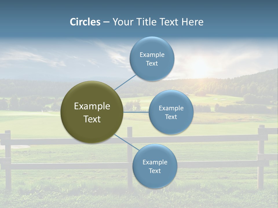 Golf Blue Saturated PowerPoint Template