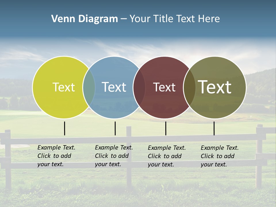 Golf Blue Saturated PowerPoint Template