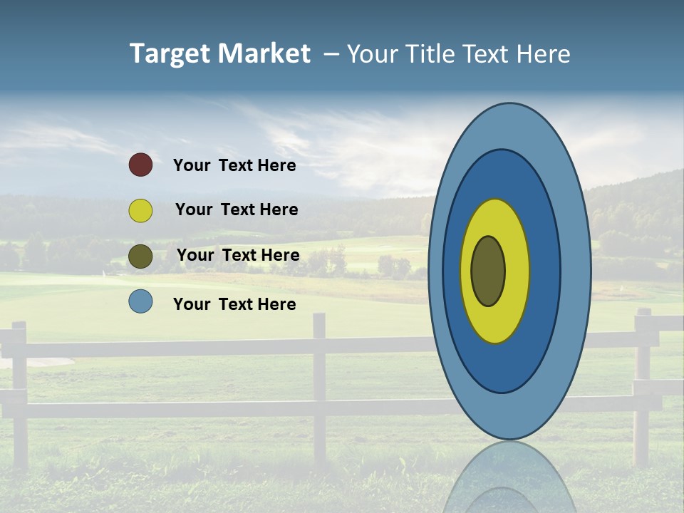 Golf Blue Saturated PowerPoint Template