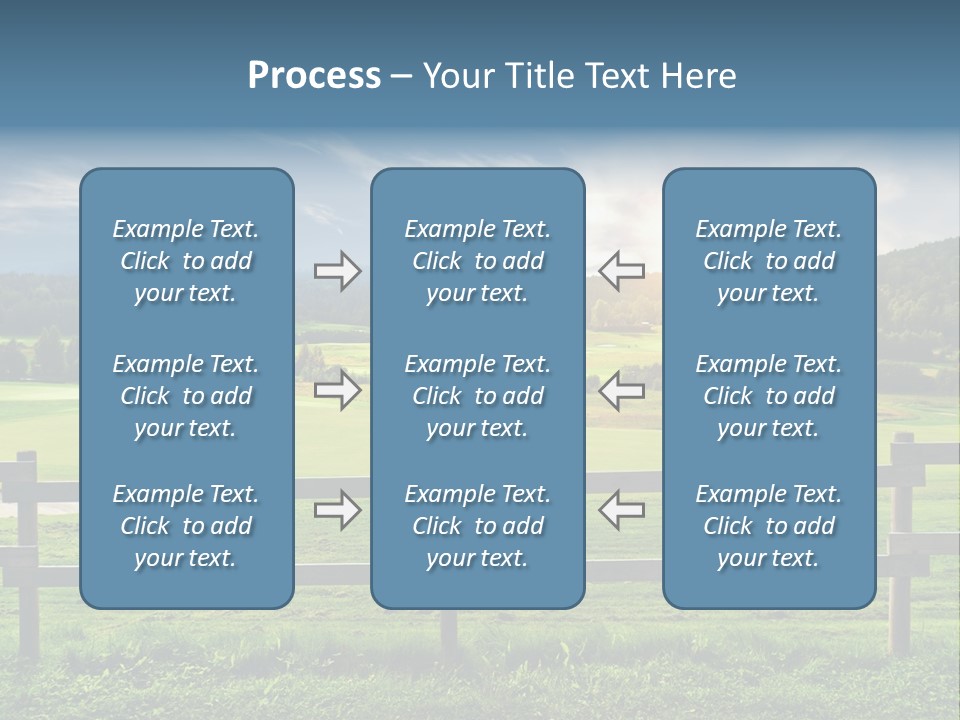 Golf Blue Saturated PowerPoint Template