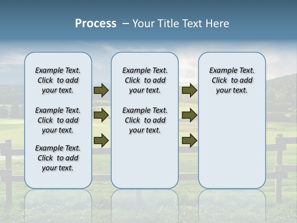 Golf Blue Saturated PowerPoint Template