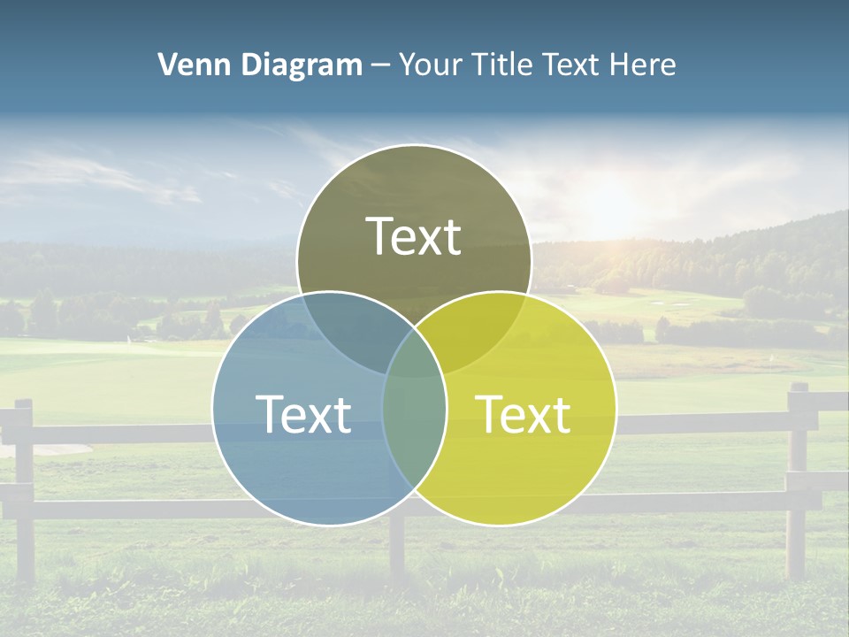 Golf Blue Saturated PowerPoint Template