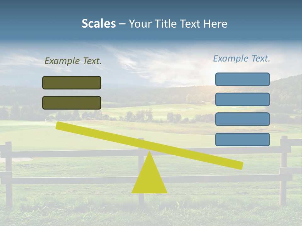 Golf Blue Saturated PowerPoint Template