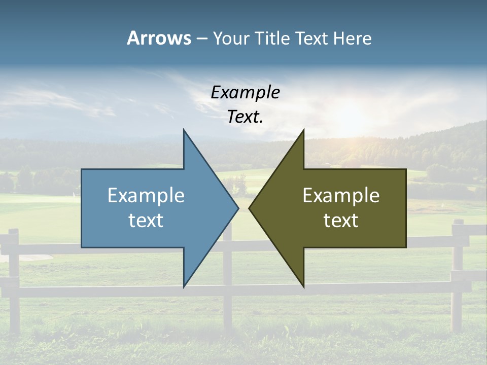 Golf Blue Saturated PowerPoint Template