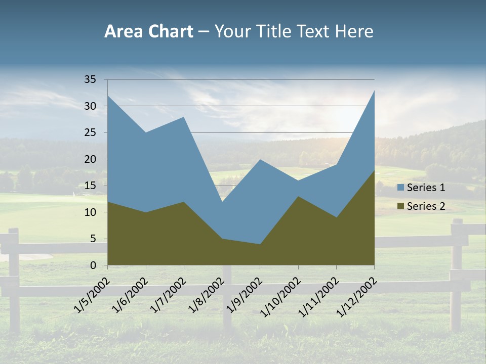 Golf Blue Saturated PowerPoint Template