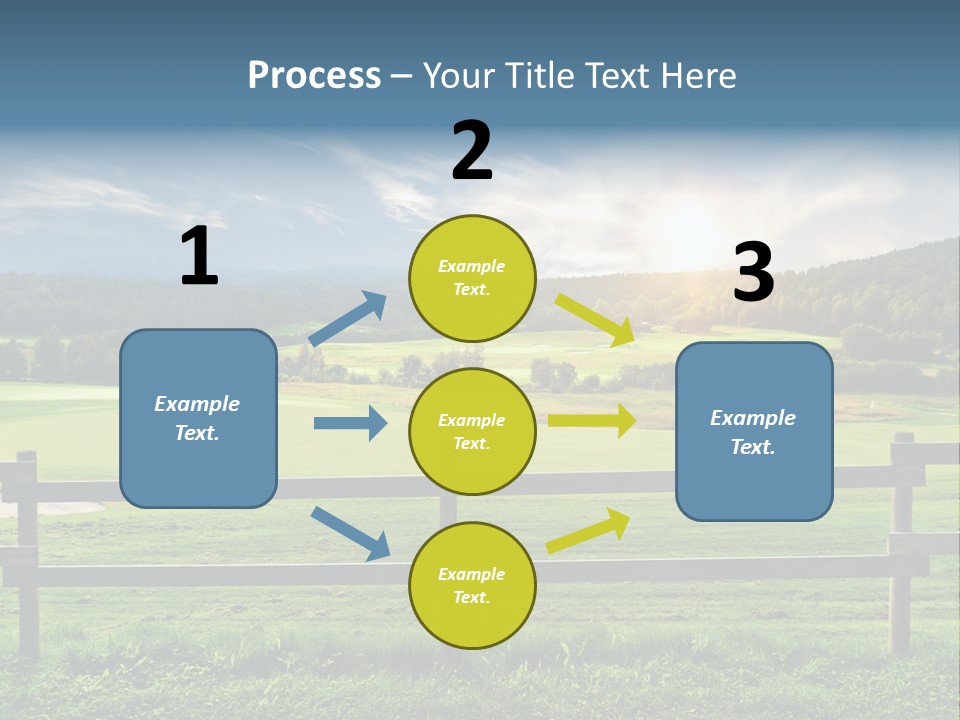 Golf Blue Saturated PowerPoint Template