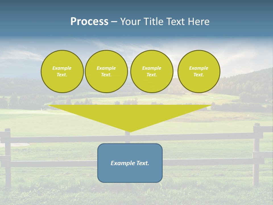 Golf Blue Saturated PowerPoint Template