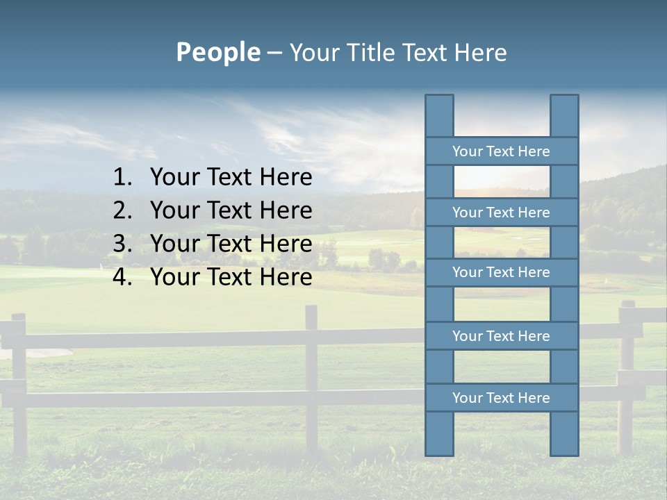 Golf Blue Saturated PowerPoint Template