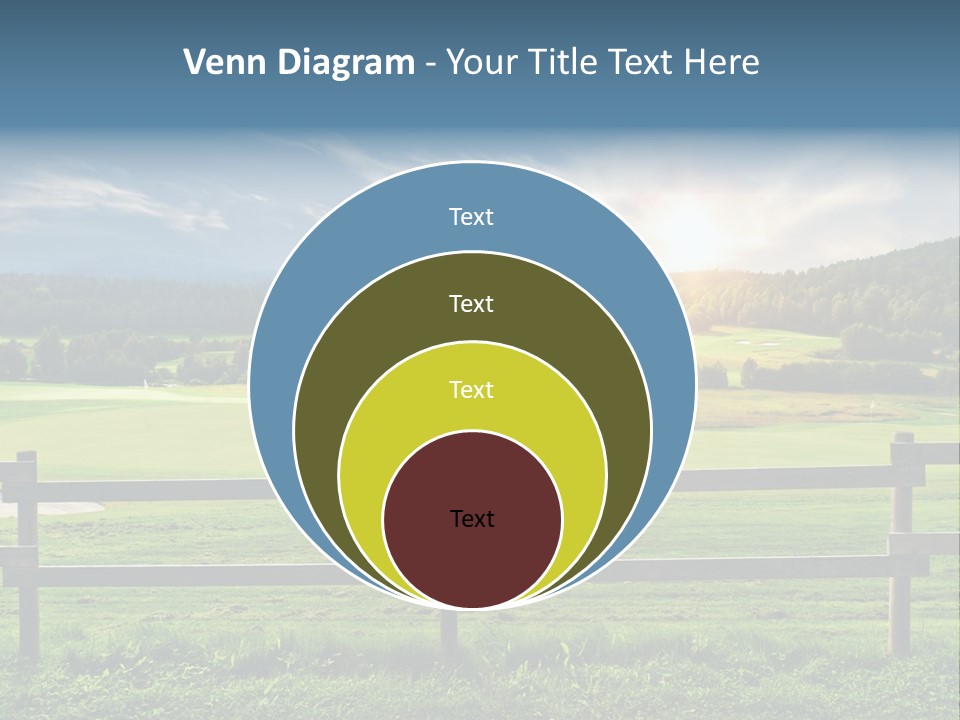 Golf Blue Saturated PowerPoint Template