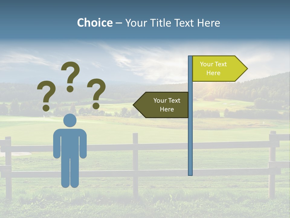 Golf Blue Saturated PowerPoint Template