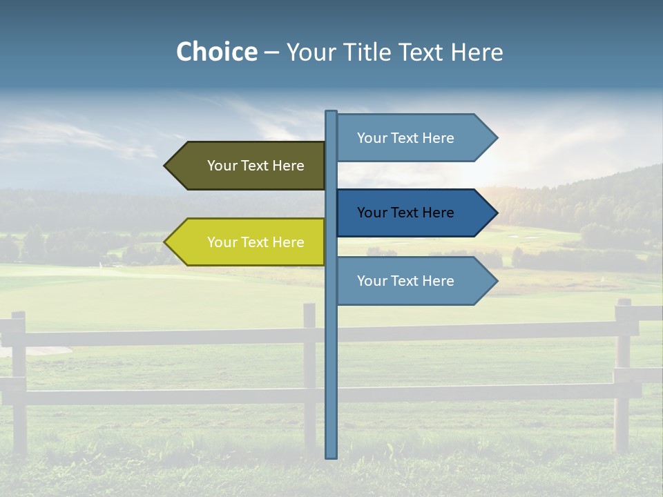 Golf Blue Saturated PowerPoint Template