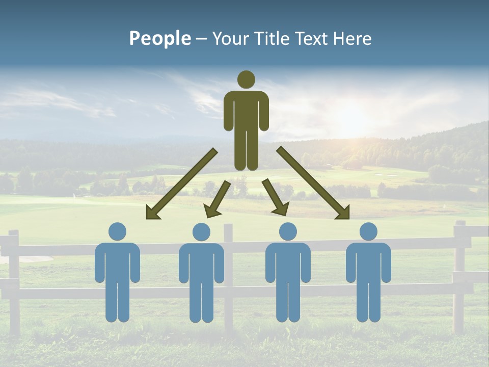 Golf Blue Saturated PowerPoint Template