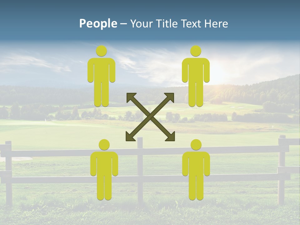 Golf Blue Saturated PowerPoint Template