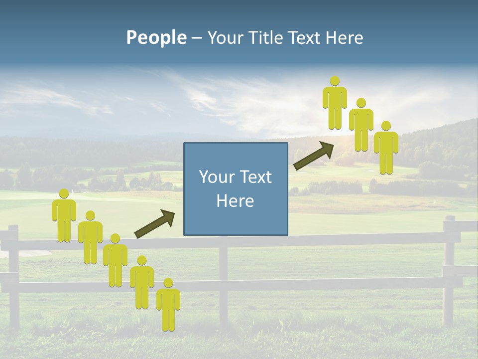 Golf Blue Saturated PowerPoint Template