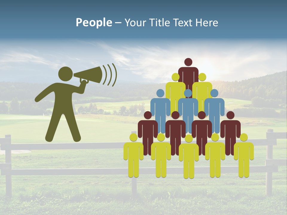 Golf Blue Saturated PowerPoint Template