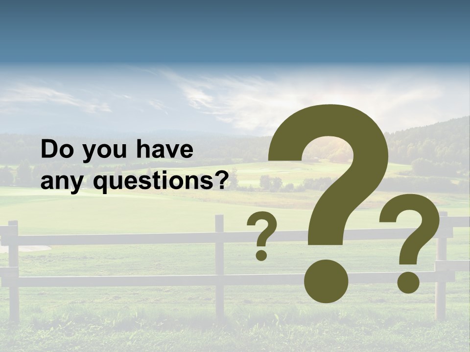 Golf Blue Saturated PowerPoint Template