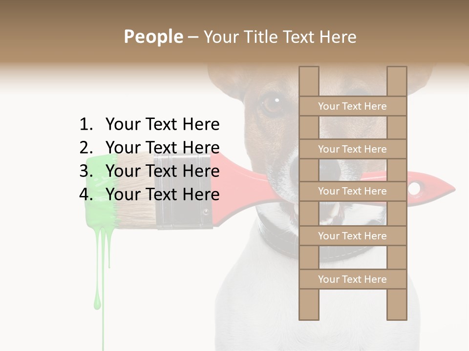 Ink Humor White PowerPoint Template