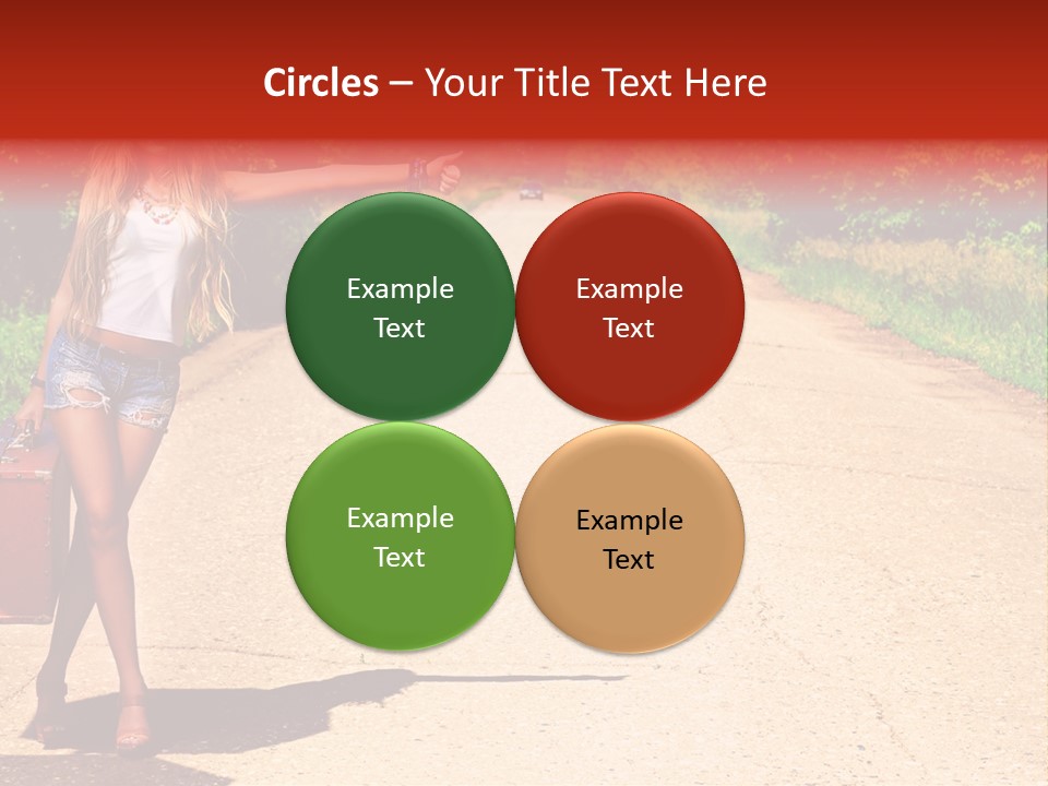 People Freedom Road PowerPoint Template