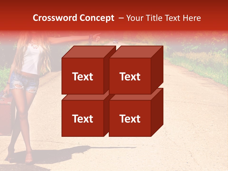 People Freedom Road PowerPoint Template