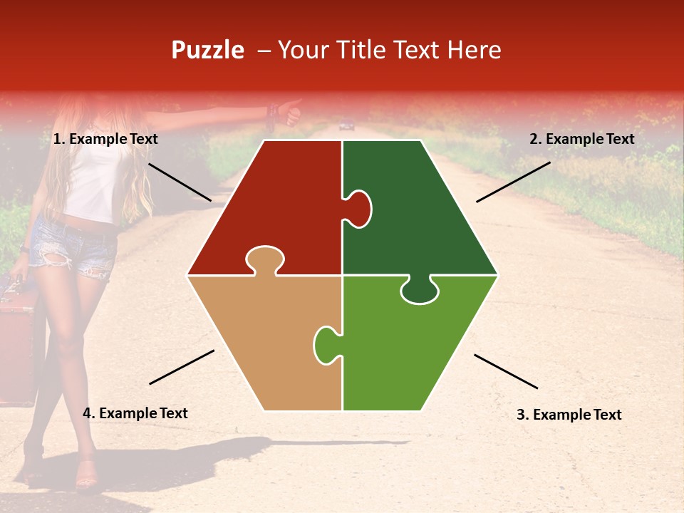 People Freedom Road PowerPoint Template