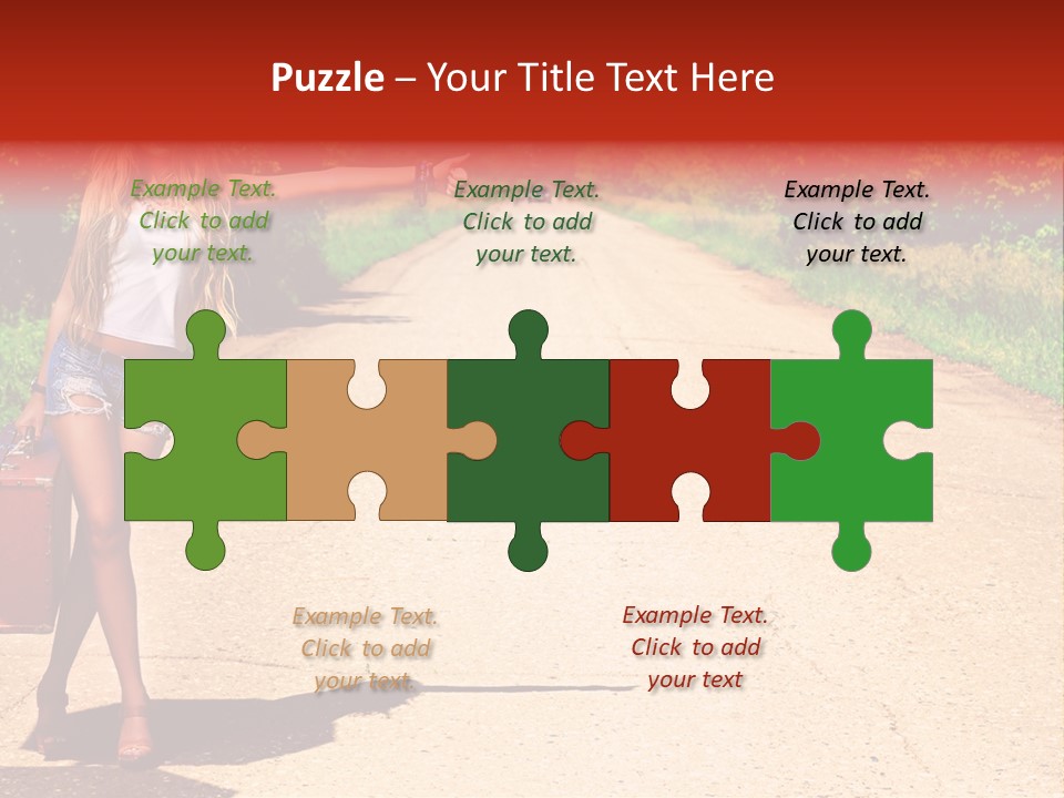 People Freedom Road PowerPoint Template