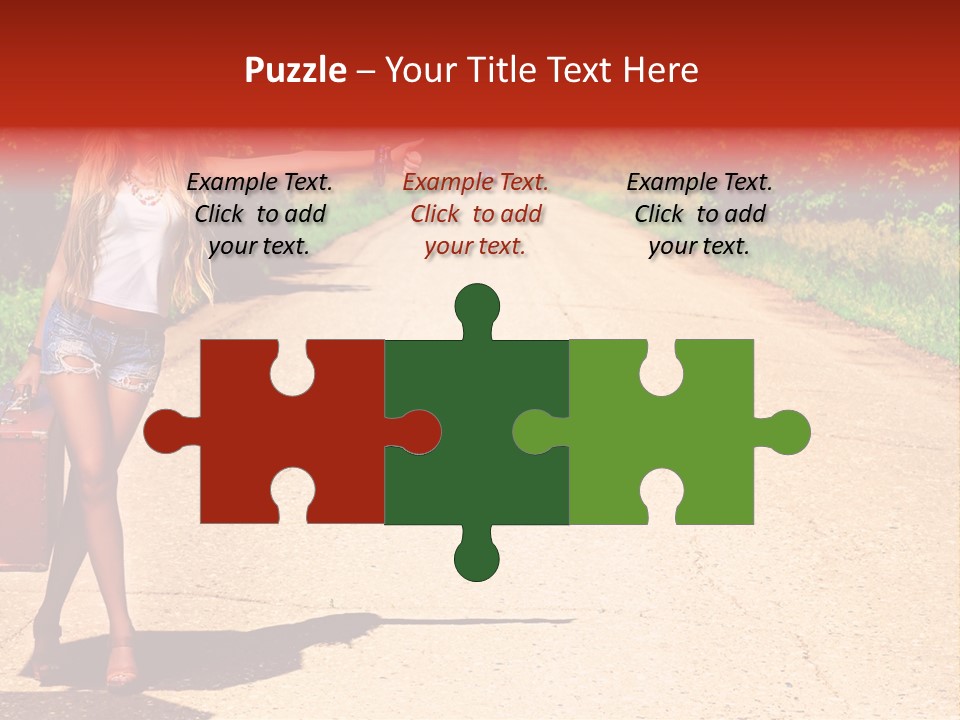 People Freedom Road PowerPoint Template