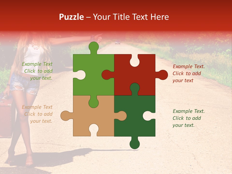 People Freedom Road PowerPoint Template