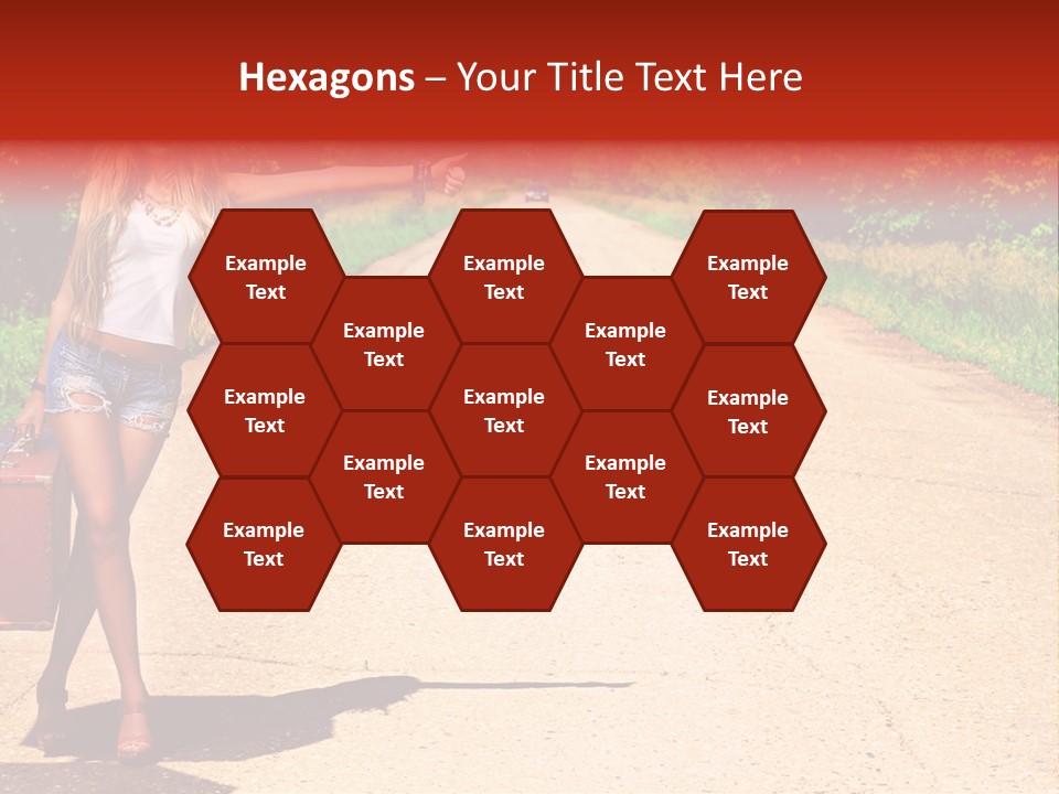 People Freedom Road PowerPoint Template