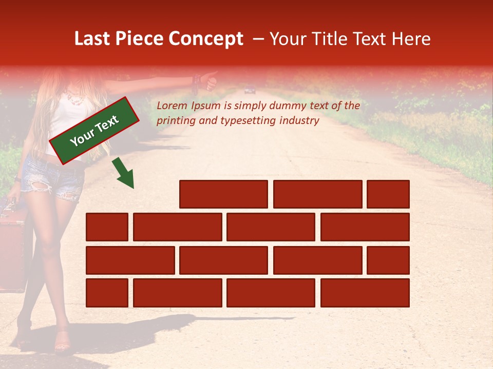 People Freedom Road PowerPoint Template