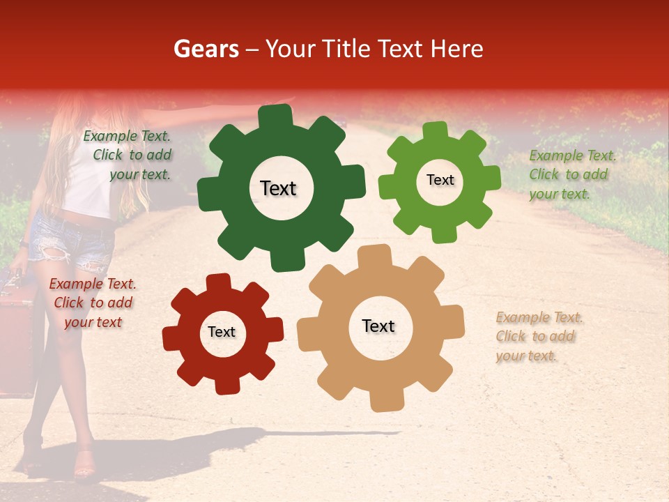 People Freedom Road PowerPoint Template