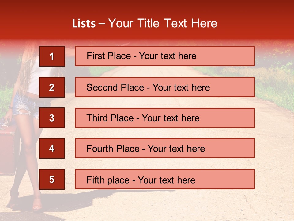 People Freedom Road PowerPoint Template