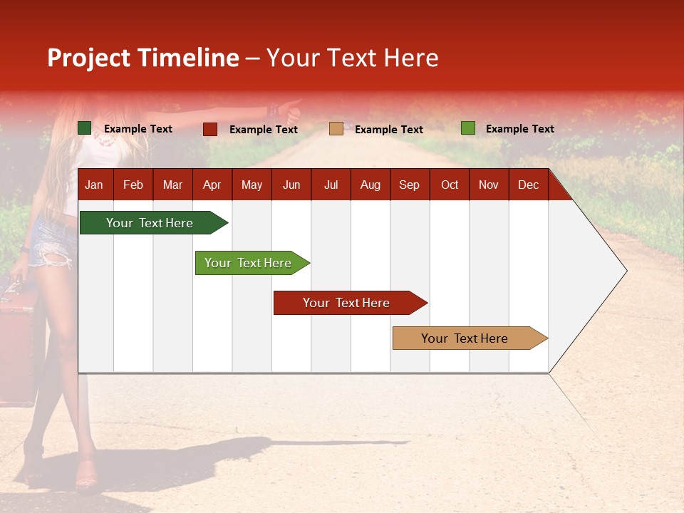 People Freedom Road PowerPoint Template