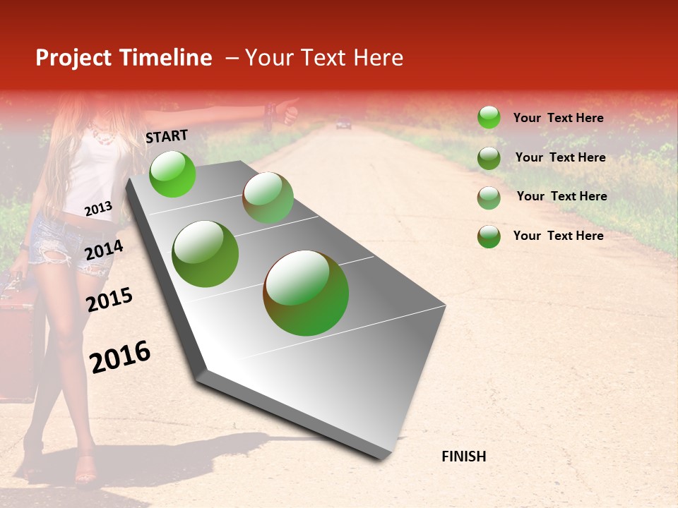 People Freedom Road PowerPoint Template