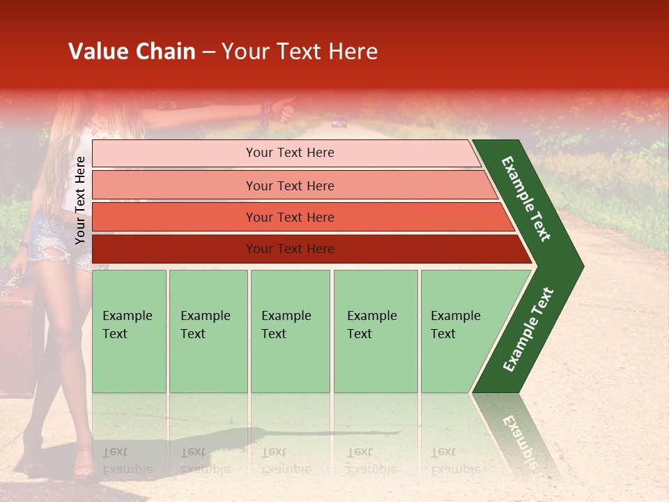 People Freedom Road PowerPoint Template