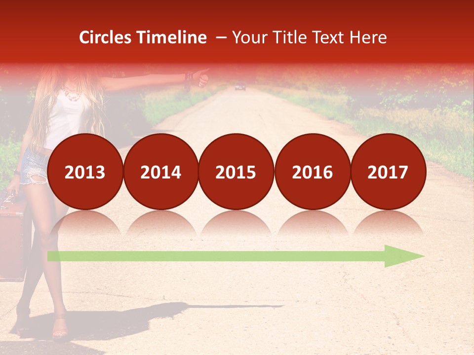 People Freedom Road PowerPoint Template