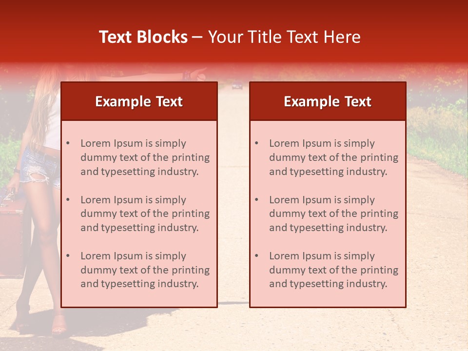 People Freedom Road PowerPoint Template