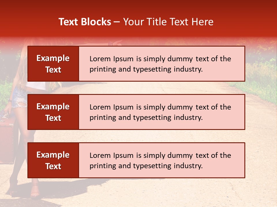 People Freedom Road PowerPoint Template