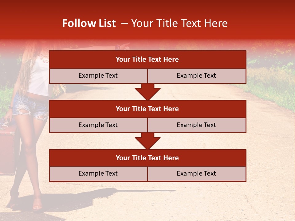 People Freedom Road PowerPoint Template